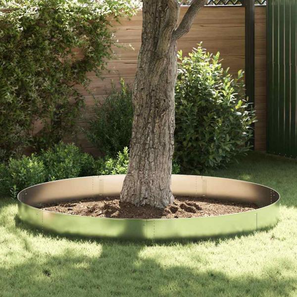 ARDEBO.de - Rasenbegrenzungen 5 Stück 25x100 cm Flexible Galvanisiertes Stahl