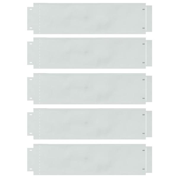 Rasenbegrenzungen 5 Stück 25x100 cm Flexible Galvanisiertes Stahl