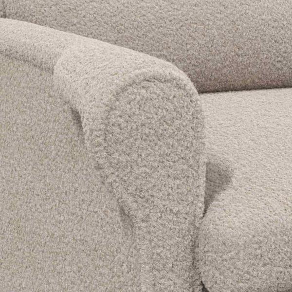 Ergonomischer Sessel Hellgrau Polyester, Holz Standard