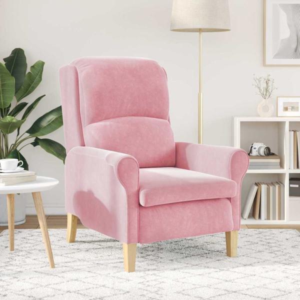 Staubiger Rosa Sessel Staubig Rosa Polyesterbezug, Holzrahmen Groß