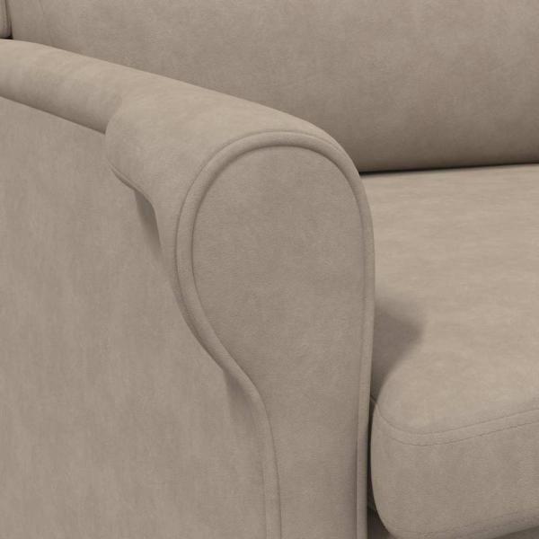 Taupe Sessel Taupe Stoff, Holz Standard Taupe Sessel Rechteckig