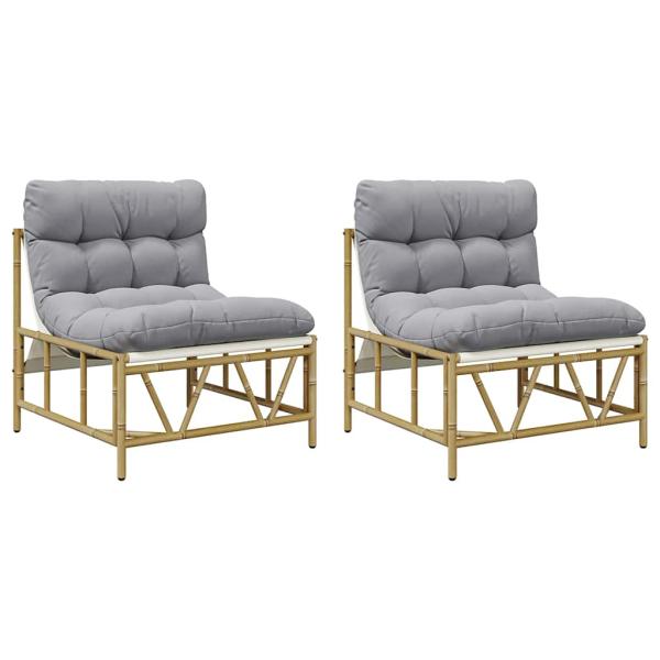 Gartenentspannungsstühle 2 Stück mit Kissen 60x80x71 cm Stahl