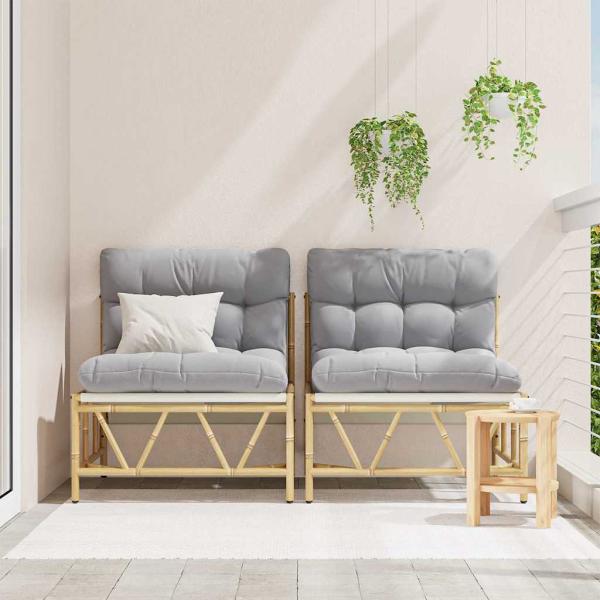 Gartenentspannungsstühle 2 Stück mit Kissen 60x80x71 cm Stahl