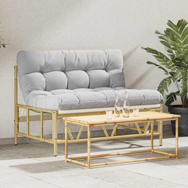 ARDEBO.de - Gartenbank mit Kissen 110x80x71 cm Stahl