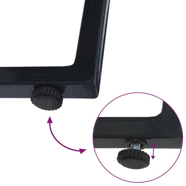 Klappbare Sonnenliegen Schwarz Metallrahmen, Textilene Standard