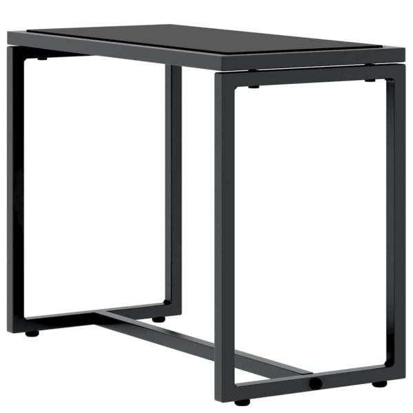 Klappbare Sonnenliegen Schwarz Metallrahmen, Textilene Standard