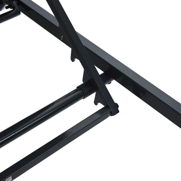 Klappbare Sonnenliegen Schwarz Metallrahmen, Textilene Standard