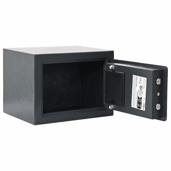 Elektronischer Digital Safe Dunkelgrau 23x17x17 cm Stahl