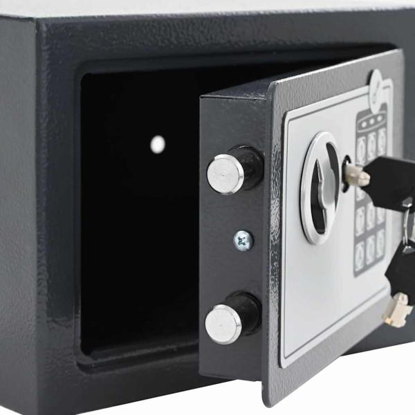 Elektronischer Digital Safe Dunkelgrau 23x17x17 cm Stahl