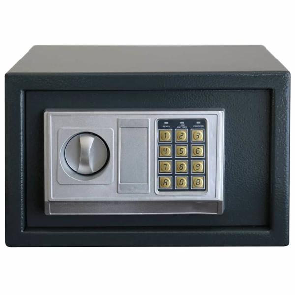 Elektronischer Digitalsafe Dunkelgrau 31x20x20 cm Stahl