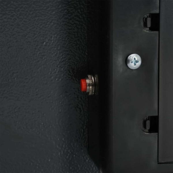 elektronischer Digital Safe mit Regal Dunkelgrau 40x35x60 cm Stahl