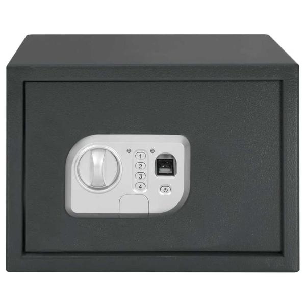 Elektronischer Digital Safe mit Fingerabdruckschloss 25x35x25 cm Stahl