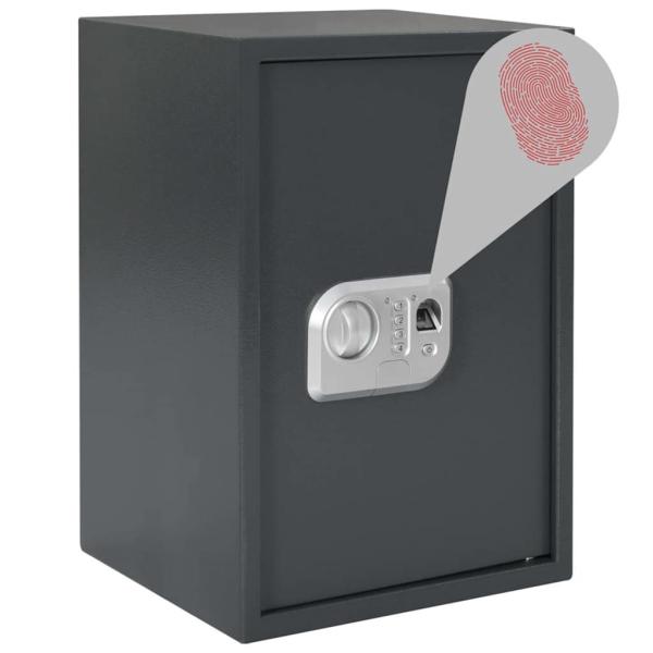 ARDEBO.de - Elektronischer Digital Safe mit Fingerabdruckschloss 31x35x50 cm Stahl