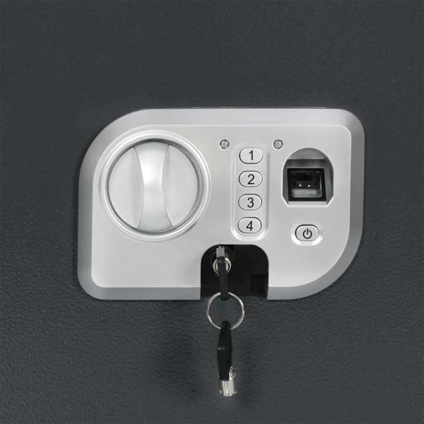 Elektronischer Digital Safe mit Fingerabdruckschloss 31x35x50 cm Stahl