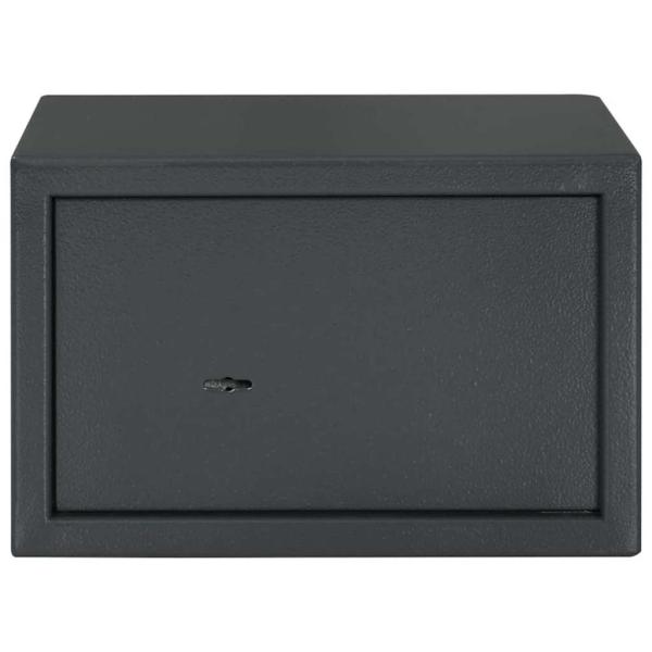 Safe Box mit Schlüssel Schloss Dunkelgrau 20x31x20 cm Stahl