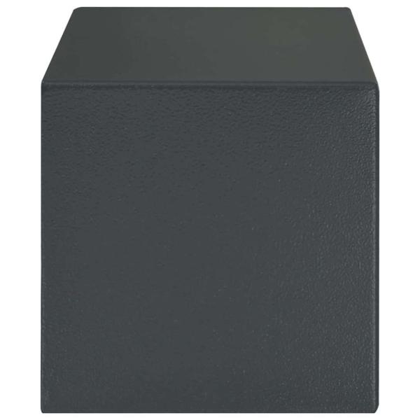 Safe Box mit Schlüssel Schloss Dunkelgrau 20x31x20 cm Stahl