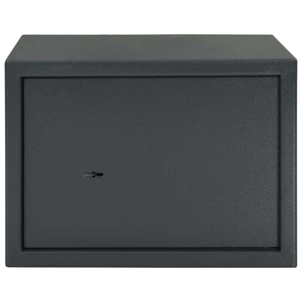 Safe Box mit Schlüsselschloss Dunkelgrau 25x35x25 cm Stahl