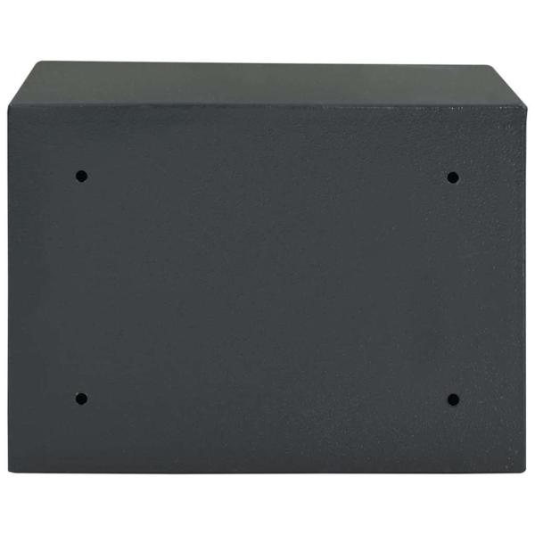 Safe Box mit Schlüsselschloss Dunkelgrau 25x35x25 cm Stahl