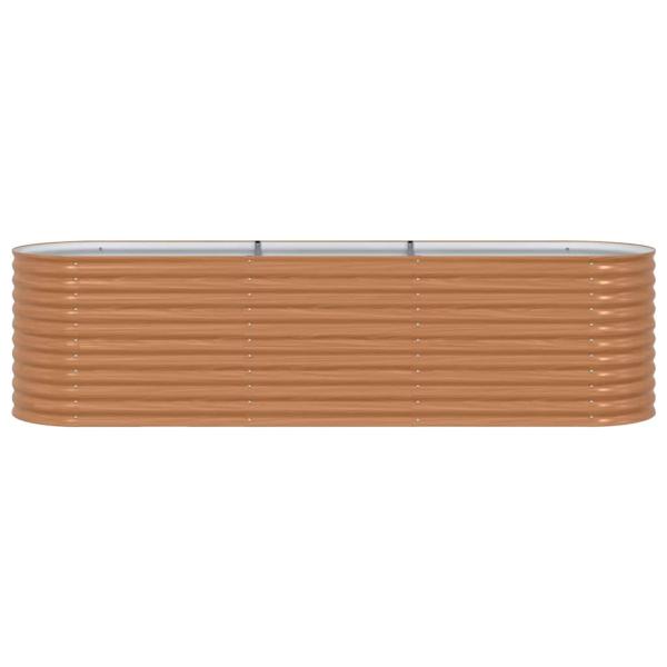 Hochbeet Pflanzgefäß Holzoptik Metall 320 X 80 X 81 cm Langlebig