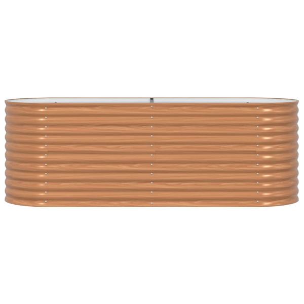 Braunes Hochbeet - Holzoptik 240x80x81 cm Stahl