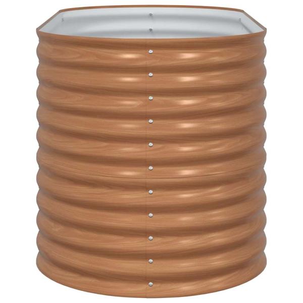 Hochbeet Braun mit Holzoptik 160x80x81 cm Stahl