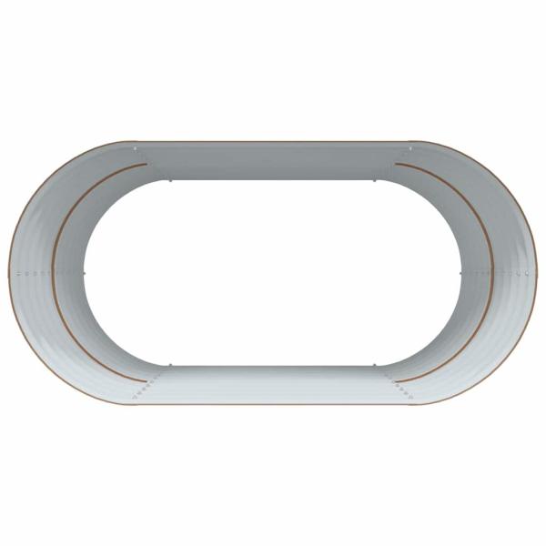 Hochbeet Braun mit Holzoptik 160x80x81 cm Stahl