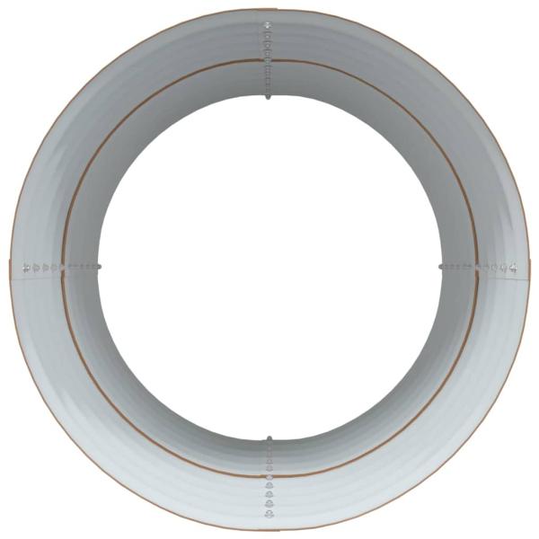 Hochbeet Braun mit Holzoptik 80x80x81 cm Stahl