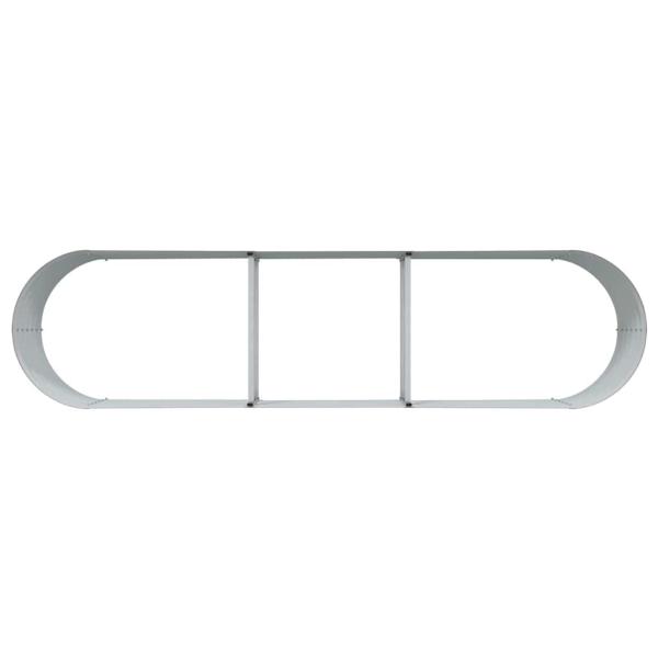 Hochbeet Brauner Holzlook 320x80x44 cm Stahl