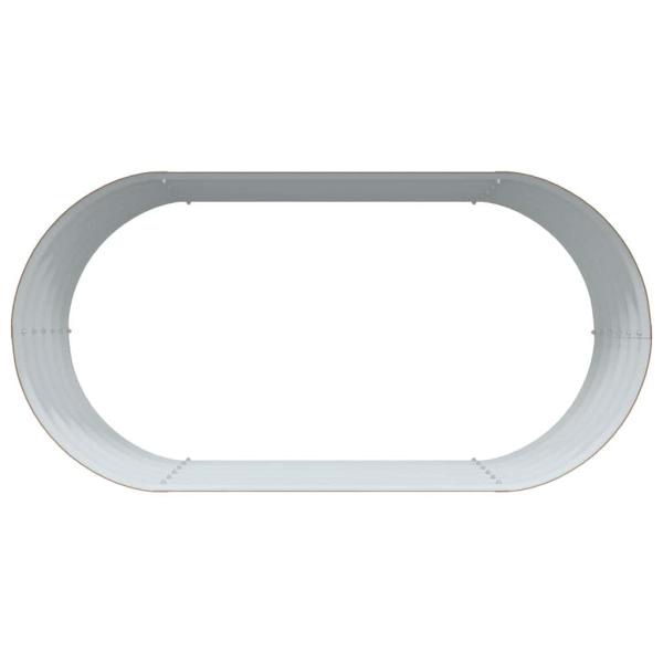 Braunes Hochbeet mit Holzlook 160x80x44 cm Stahl