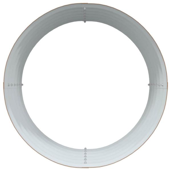 Hochbeet Braun mit Holzlook 80x80x44 cm Stahl