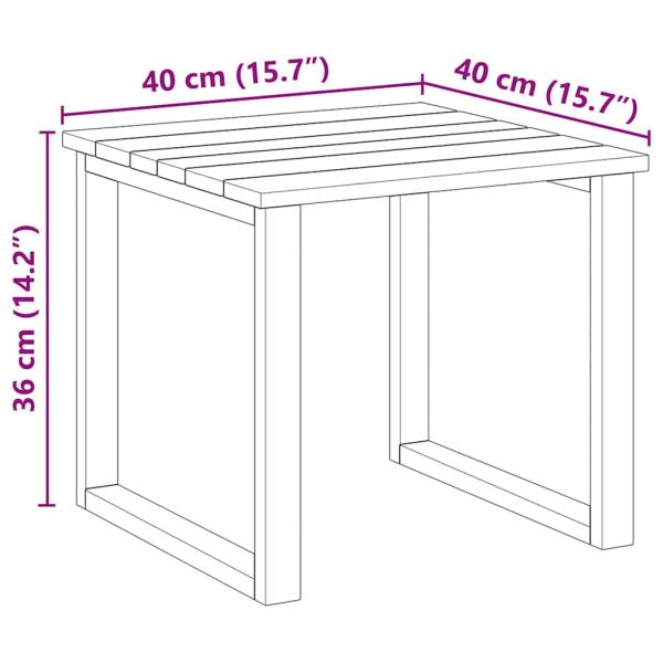 Sonnenbett Tisch 40x40x36 cm Imprägniertes Kiefernholz