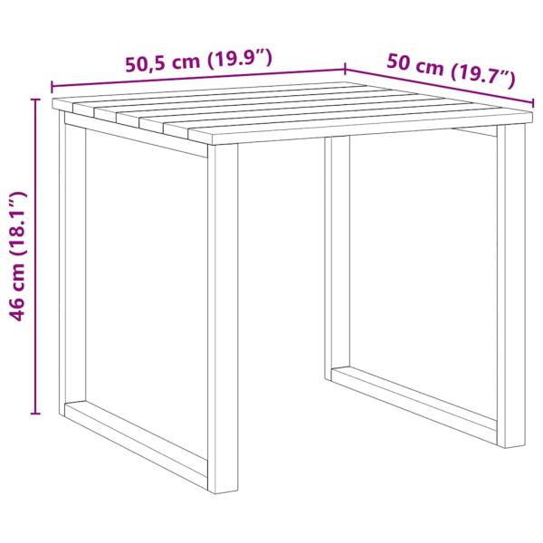 Sonnenliegetisch 50.5x50.5x46 cm Imprägniertes Kiefernholz