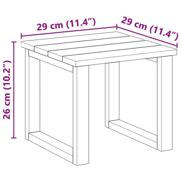 3-teiliges Sonnenbett Tisch Set aus massivem Akazienholz
