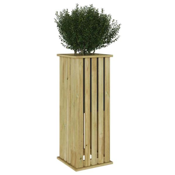 Gartenpflanzer mit Linse 33x33x85 cm imprägniertes Holz Kiefer