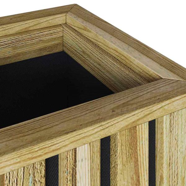 Gartenpflanzer mit Linse 33x33x85 cm imprägniertes Holz Kiefer