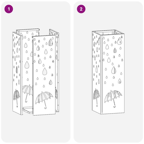 Regenschirmständer Rosa Metall Mittel Dekorative Intarsien