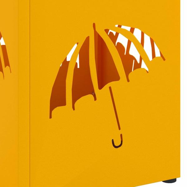 Regenschirmständer Senfgelb Metall Kompakt Dekorative Intarsien