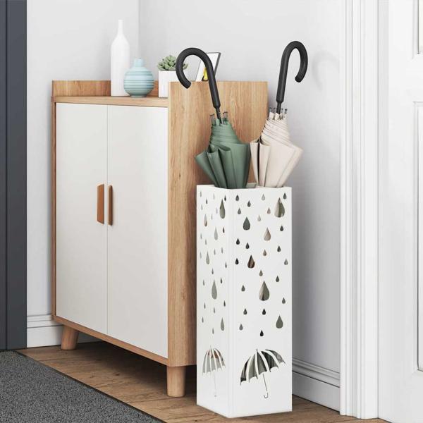 Regenschirmständer Weiß Metall Standard Muster