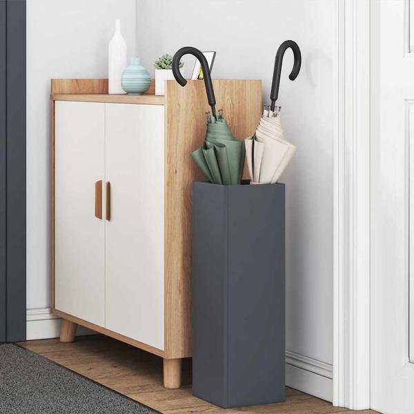 Regenschirmständer Anthrazit Metall Standard Rechteckig