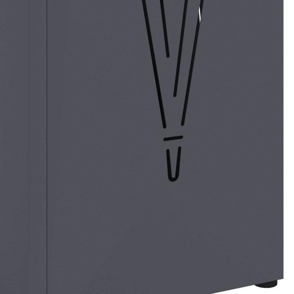 Regenschirmständer Anthrazit Metall Standard Rechteckig Modern