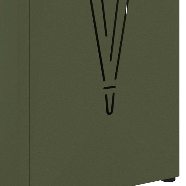 Regenschirmständer Olivgrün Metall Mittel Dekorative Intarsien