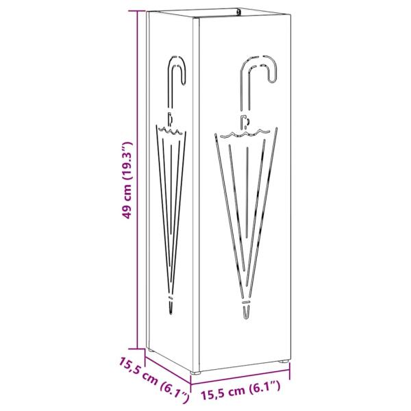 Regenschirmständer Weiß Metall Kompakt Regenschirmständer