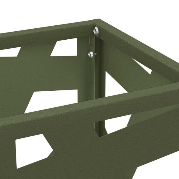 Regenschirmständer Olivgrün Metall Standard Dekorative Details