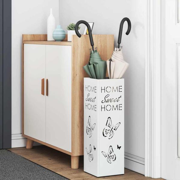 Regenschirmständer Weiß Metall Standard Langlebig