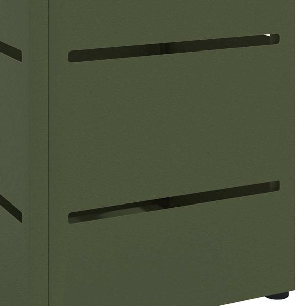 Regenschirmständer Olivgrün Metall Mittel Rechteckig