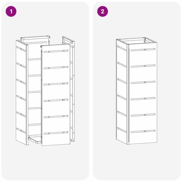 Regenschirmständer Olivgrün Metall Mittel Rechteckig