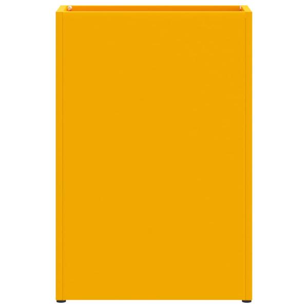 Regenschirmständer Senfgelb Metall Kompakt Rechteckig