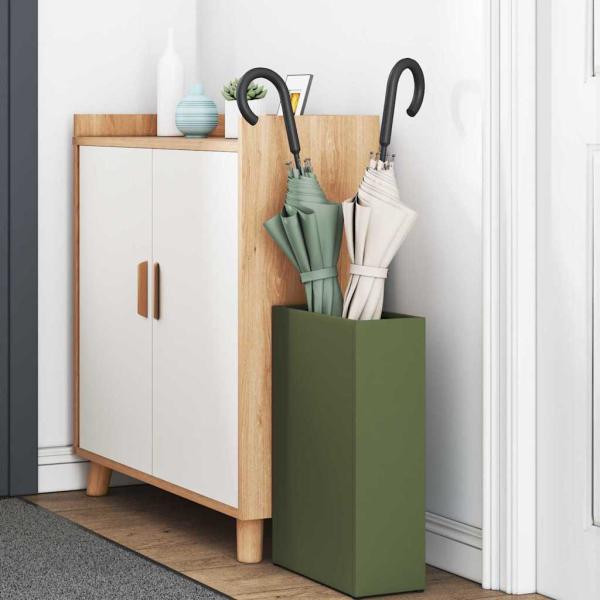 Regenschirmständer Olivgrün Metall Mittel Rechteckig Modern