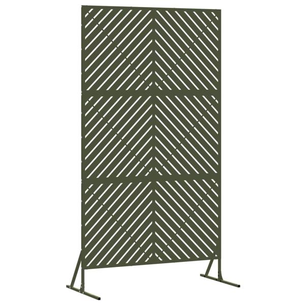 Metallzaun-Panel Olivgrün Metall Groß Muster Außenzäune-Panel
