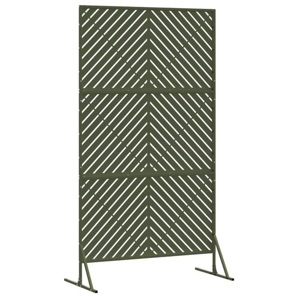 Metallzaun-Panel Olivgrün Metall Groß Muster Außenzäune-Panel